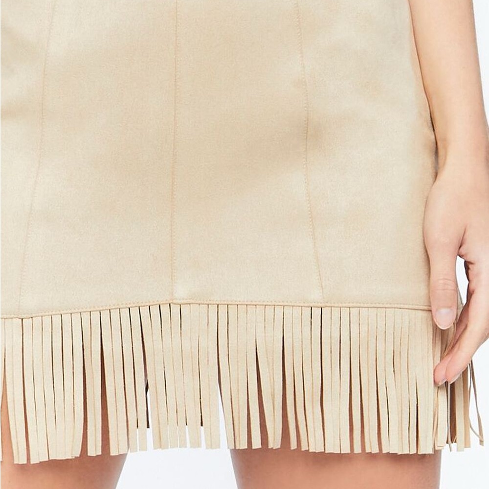 Forever 21 Faux Suede Fringe Skirt